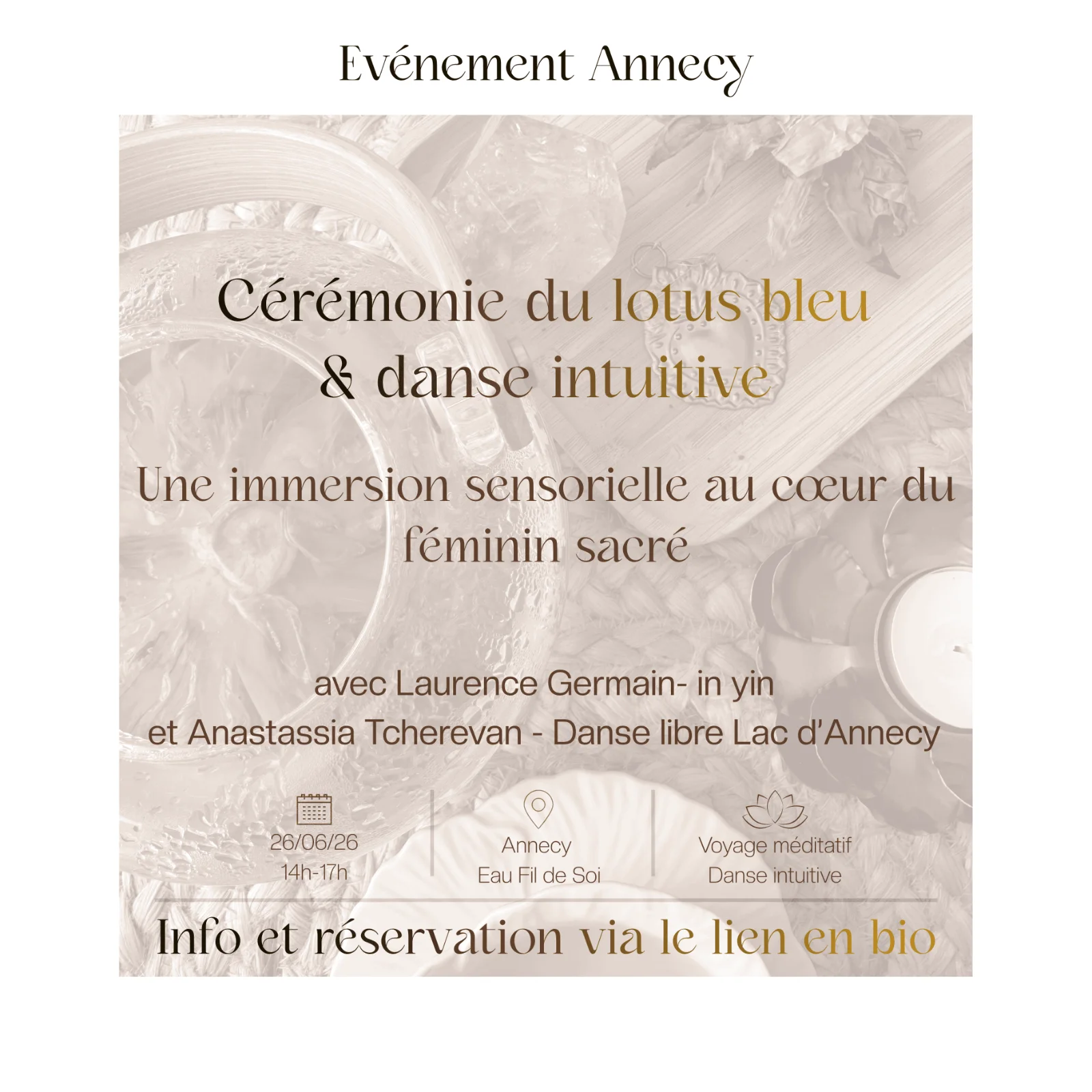 Cérémonie lotus bleu et danse intuitive